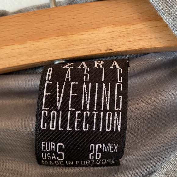 Zara Grey Long Sleeved Dress Sz SM - Picture 2 of 8